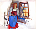 Zinaida Serebriakova young girl Art A4 Photo Print