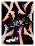 Zing Manfield Fashion Shoes Advert 1960s Vintage Retro Advert Poster A4 Photo P