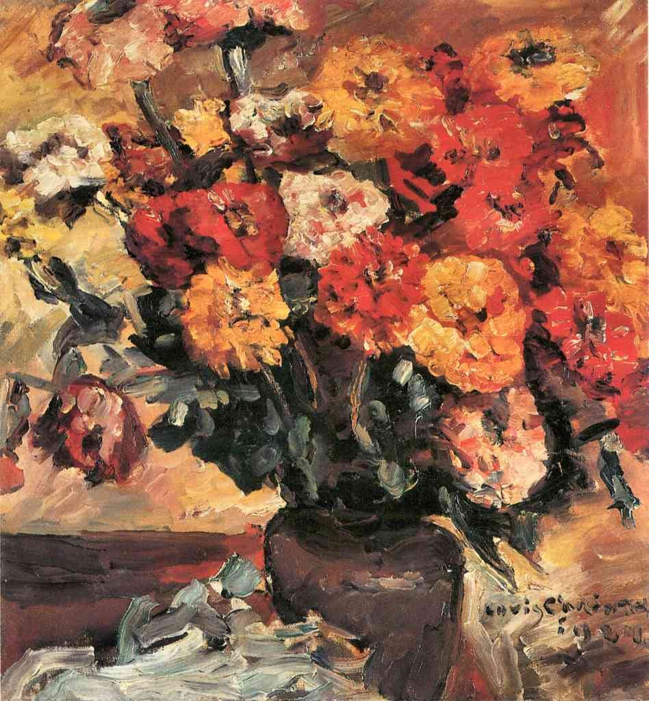 Zinnias Lovis Corinth Impressionism European A4 Photo Print