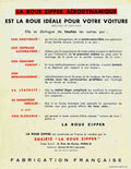 Zipper Wheel France Vintage Retro Advert Poster A4 Photo Print