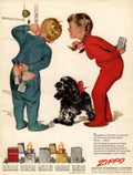 Zippo Lighter Children 1940s Vintage Retro Advert Poster