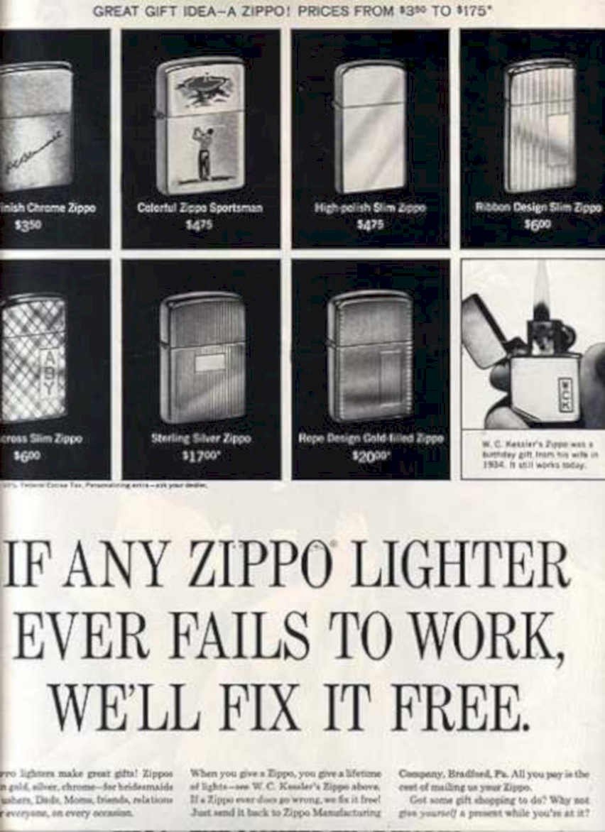 Zippo Lighter Grid Vintage Retro Advert Ads A4 Photo Print
