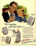 Zippo Lighters Gift 1950s Vintage Retro Advert Poster