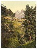 Zmutt Valley Valais Alps of Vintage A4 Photo Print