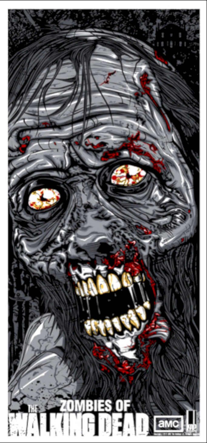 Zombie Walking Dead Vintage Retro Advert Poster A4 Photo Print