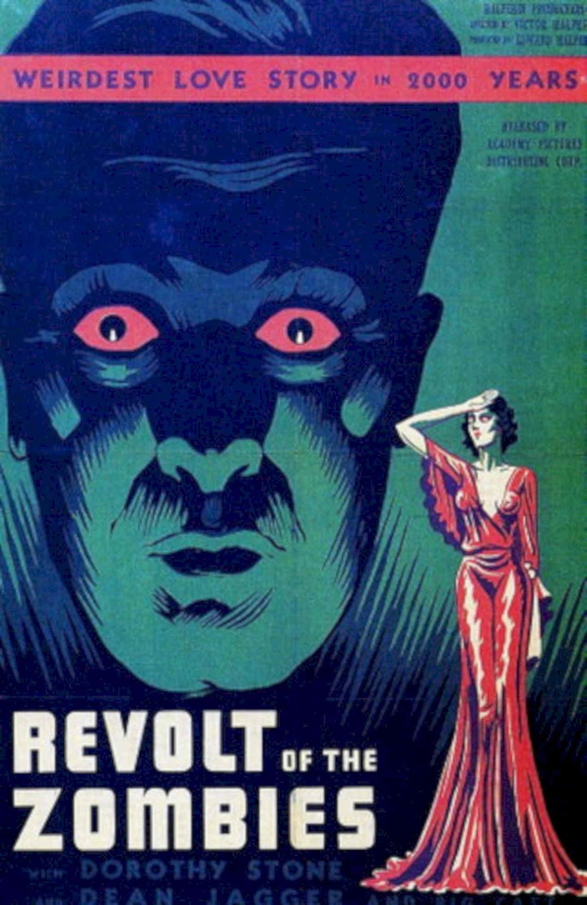 Zombie Woman Poster 1930s Vintage Retro Advert Poster