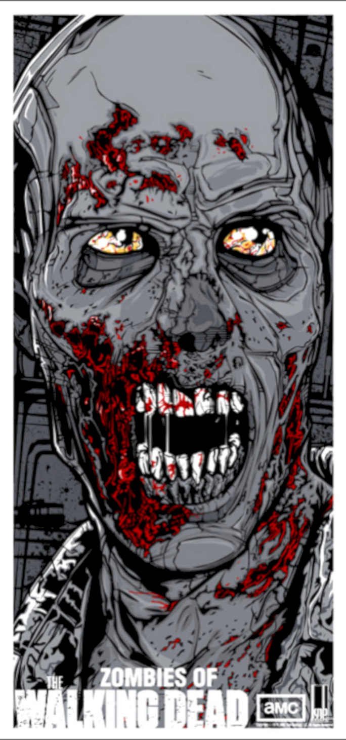 Zombies Walking Dead 2 Vintage Retro Advert Poster A4 Photo Print