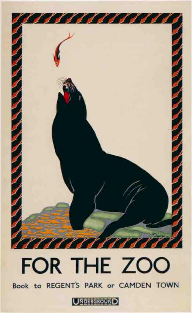 Zoo Seal Fish Vintage Retro Advert Ads A4 Photo Print