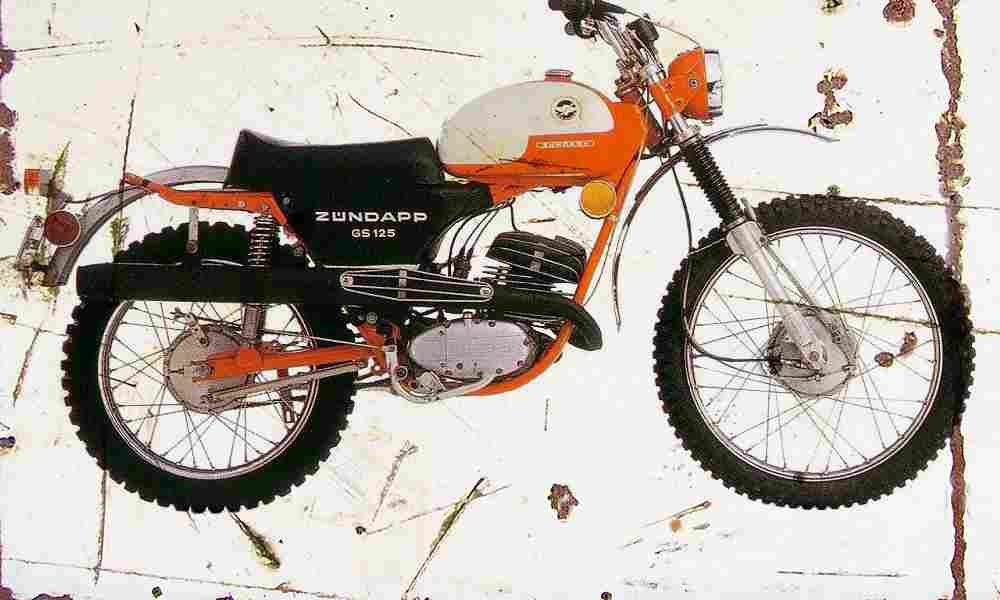 Zundapp GS125 1974 Aged Vintage A4 Photo Print