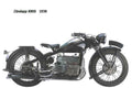 Zundapp K800 1938 motorbike A4 Photo Print