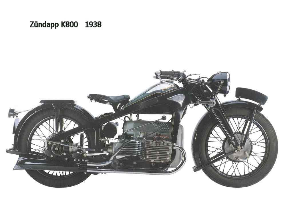 Zundapp K800 1938 motorbike A4 Photo Print