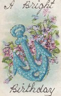 a bright birthday ship anchor antique glitter 95741 A4 Photo Print