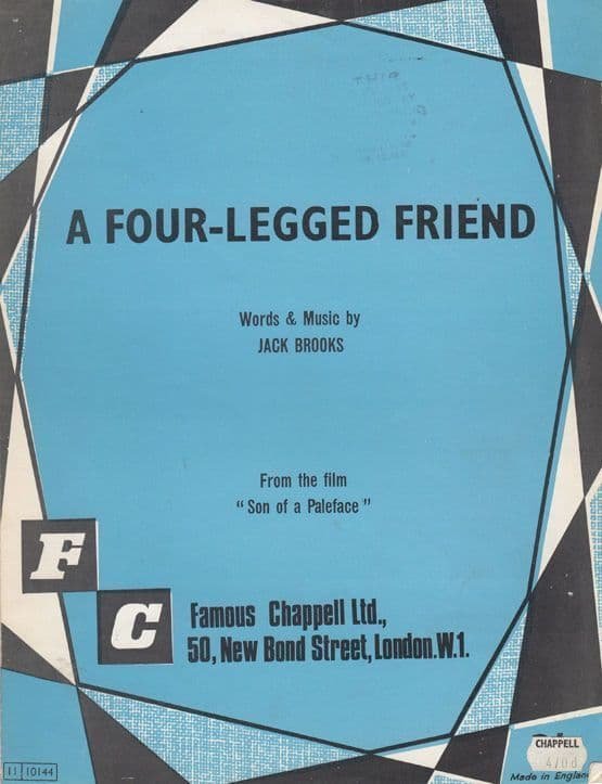 a four legged friend jack brooks 1940s sheet music 98230 A4 Photo Print