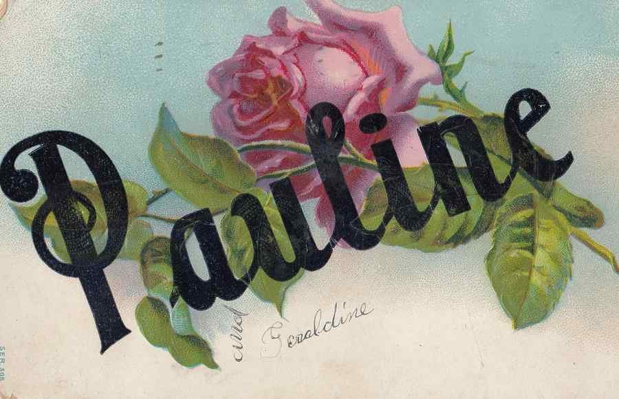 a name called pauline paula with flowers greetings old 94806 A4 Photo Print