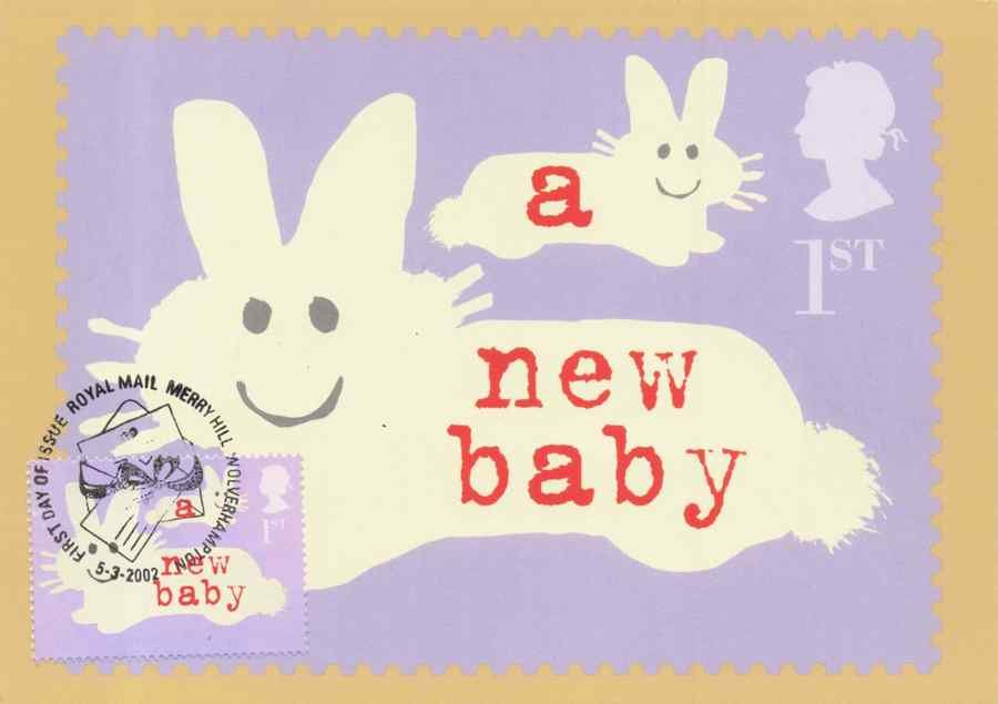 a new baby rabbit greetings royal mail first day cover 191501 A4 Photo Print