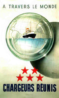 a travers le monde Vintage Advert A4 Photo Print