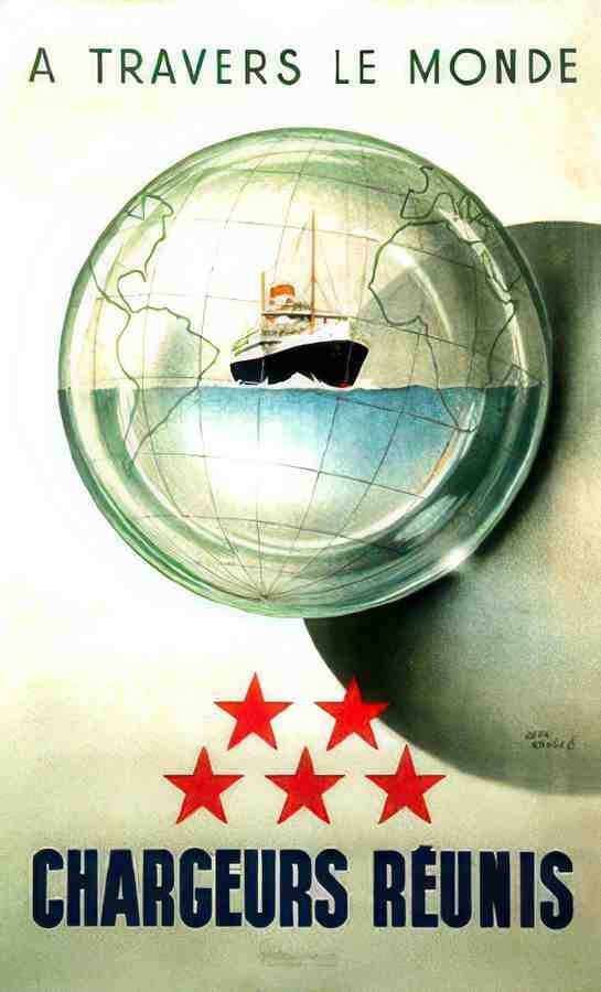 a travers le monde Vintage Advert A4 Photo Print