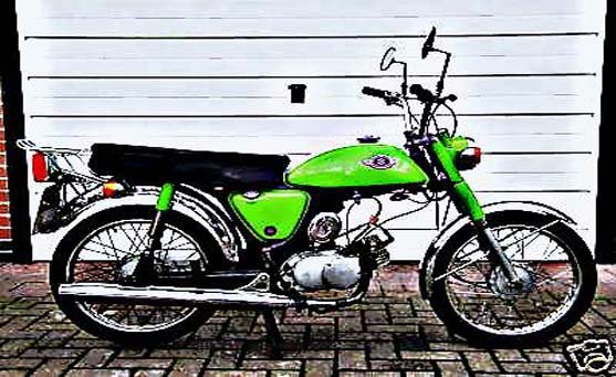 a50 motorbike A4 Photo Print