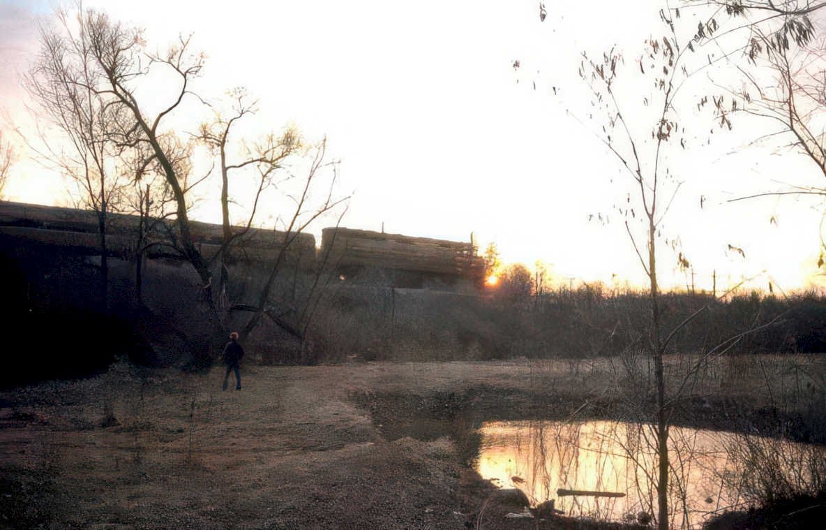 abandoned bunker sunset Vintage A4 Photo Print