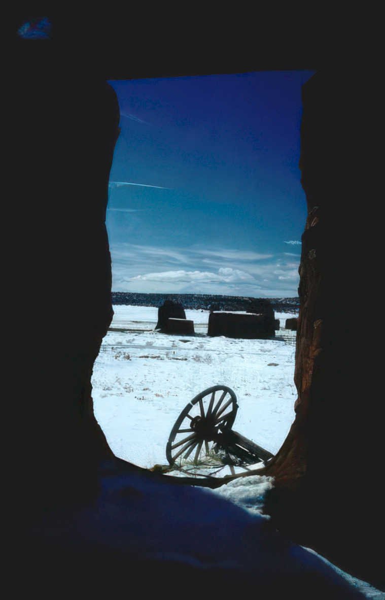 abandoned wagon wheel Vintage A4 Photo Print