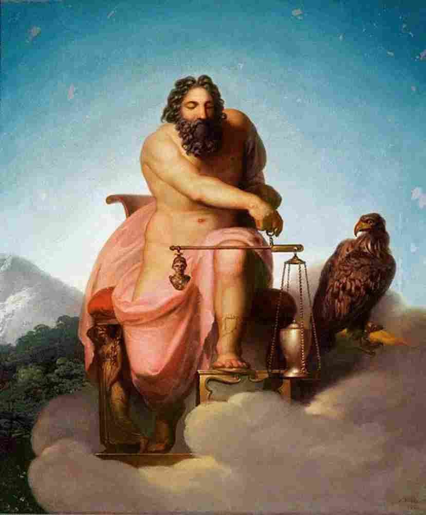 abil Jupiter Weighing the Fate of Man Art A4 Photo Print