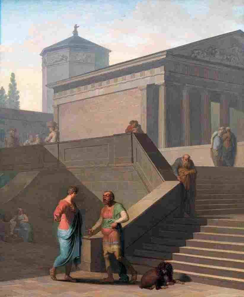 abil Lover Pamfilus in Conversation with his Servant Forslagne Davus Art A4 Photo Print