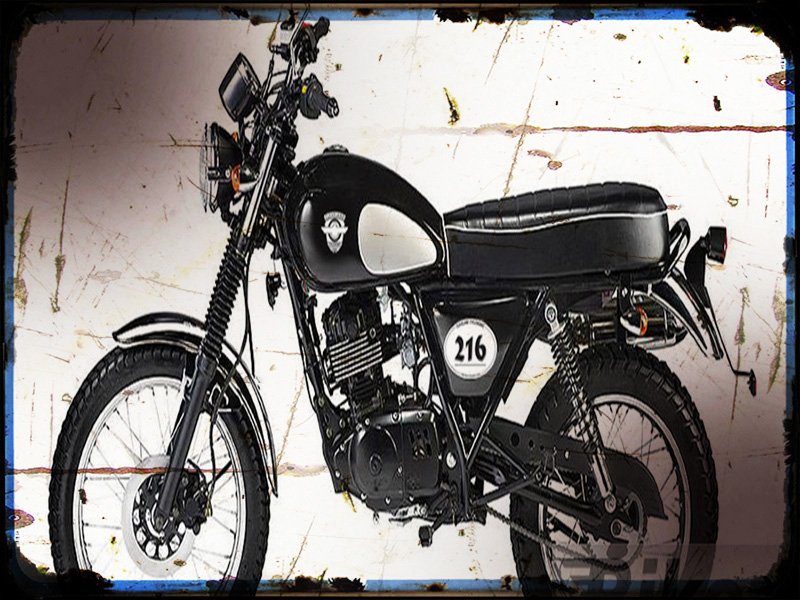 ace scrambler Cleveland A4 Photo Print Motorbike Vintage Aged