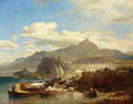 achenbach a town on the levantine coast Art A4 Photo Print