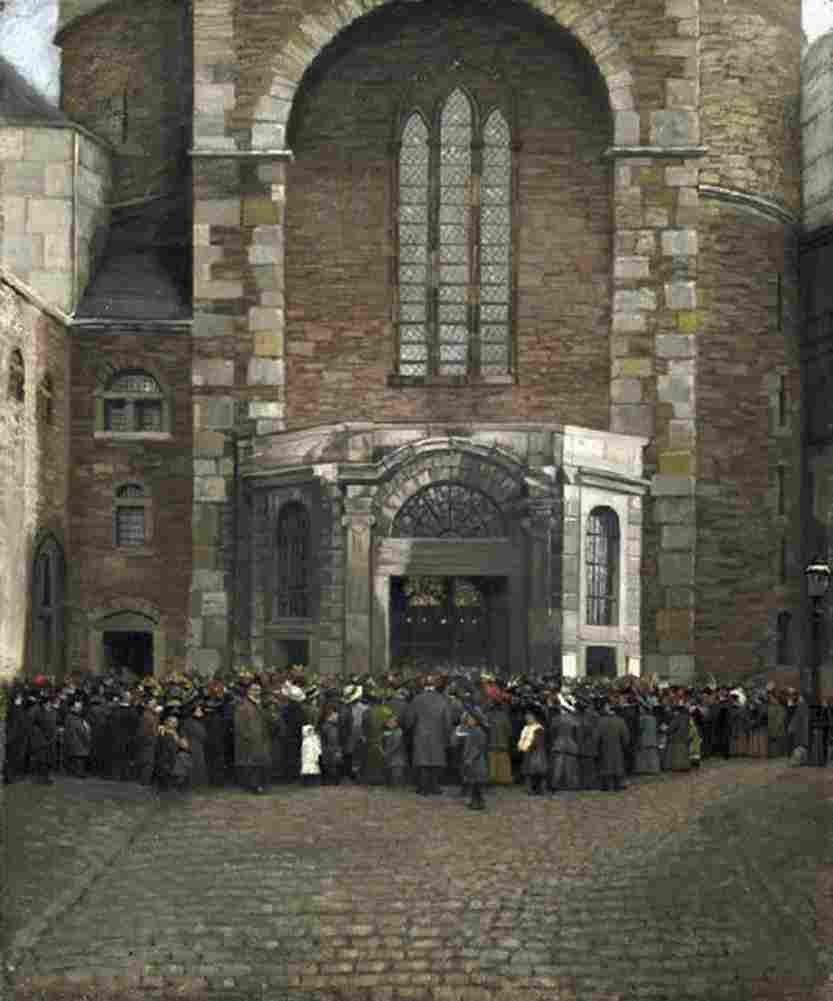 achenbach before the dome of aachen Art A4 Photo Print