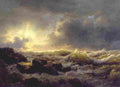 achenbach clearing up coast of sicily Art A4 Photo Print