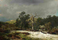 achenbach course of a river in hesse before the tempest Art A4 Photo Print
