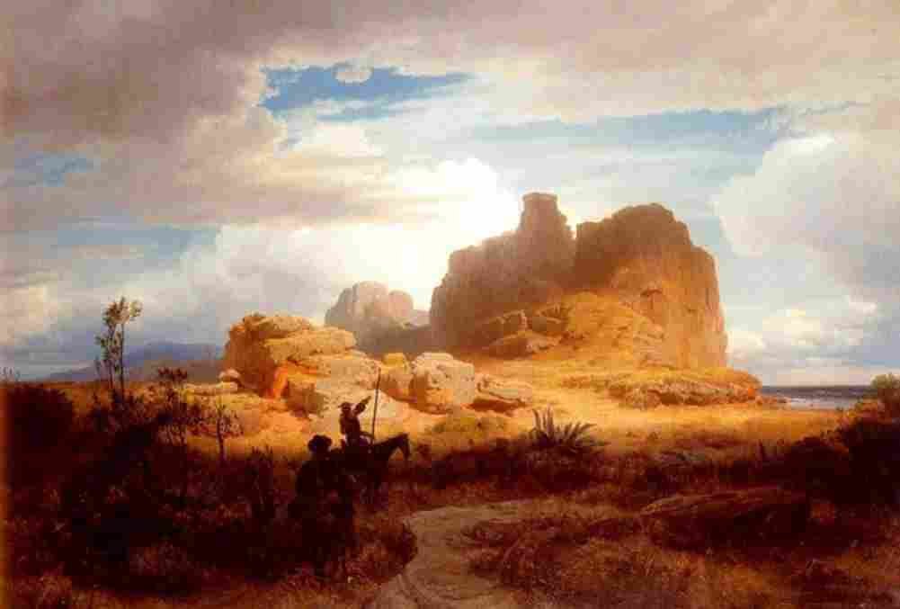 achenbach don quixote and sancho panza Art A4 Photo Print