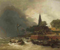 achenbach dutch harbour in a storm Art A4 Photo Print