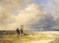 achenbach fishing along the shore Art A4 Photo Print