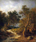 achenbach landscape with a stream Art A4 Photo Print
