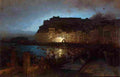 achenbach oswald fireworks in naples Art A4 Photo Print
