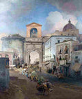 achenbach oswald going to market Art A4 Photo Print