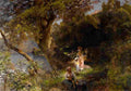 achenbach oswald mediterranean landscape with figures Art A4 Photo Print