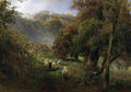 achenbach oswald summer landscape at the alban see Art A4 Photo Print