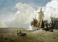 achenbach the harbour of ostend Art A4 Photo Print