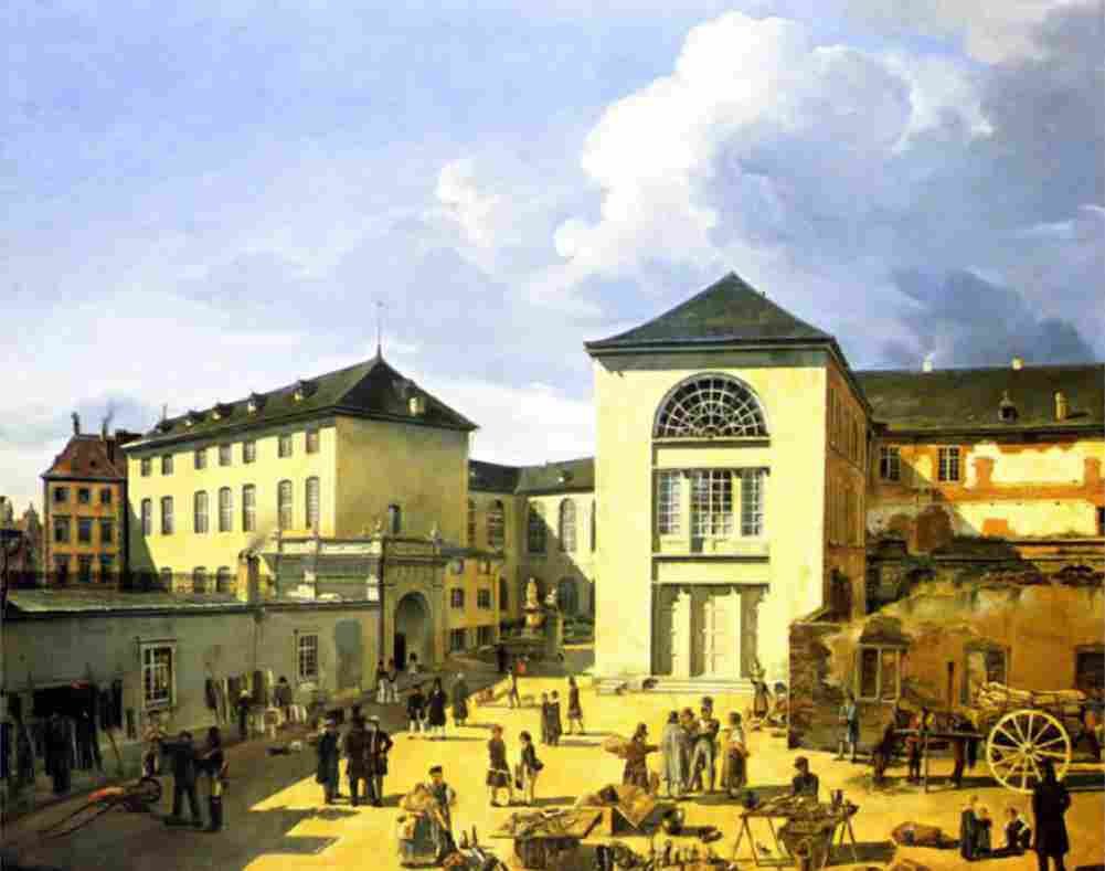 achenbach the old academy in dusseldorf Art A4 Photo Print