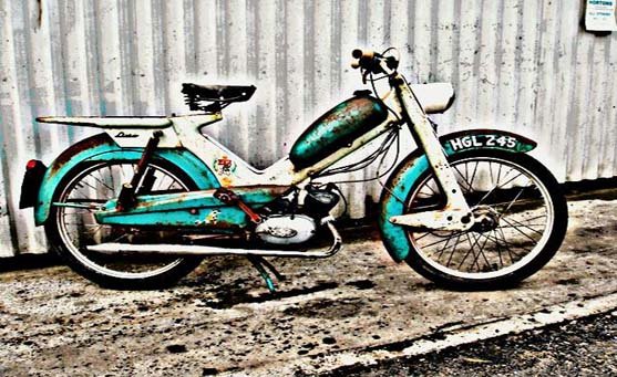 achilles lido motorbike A4 Photo Print