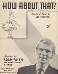 adam faith how about that sheet music 178248 A4 Photo Print