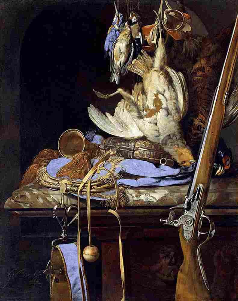 aelst Game with Hunting Equipment in a Niche Art A4 Photo Print