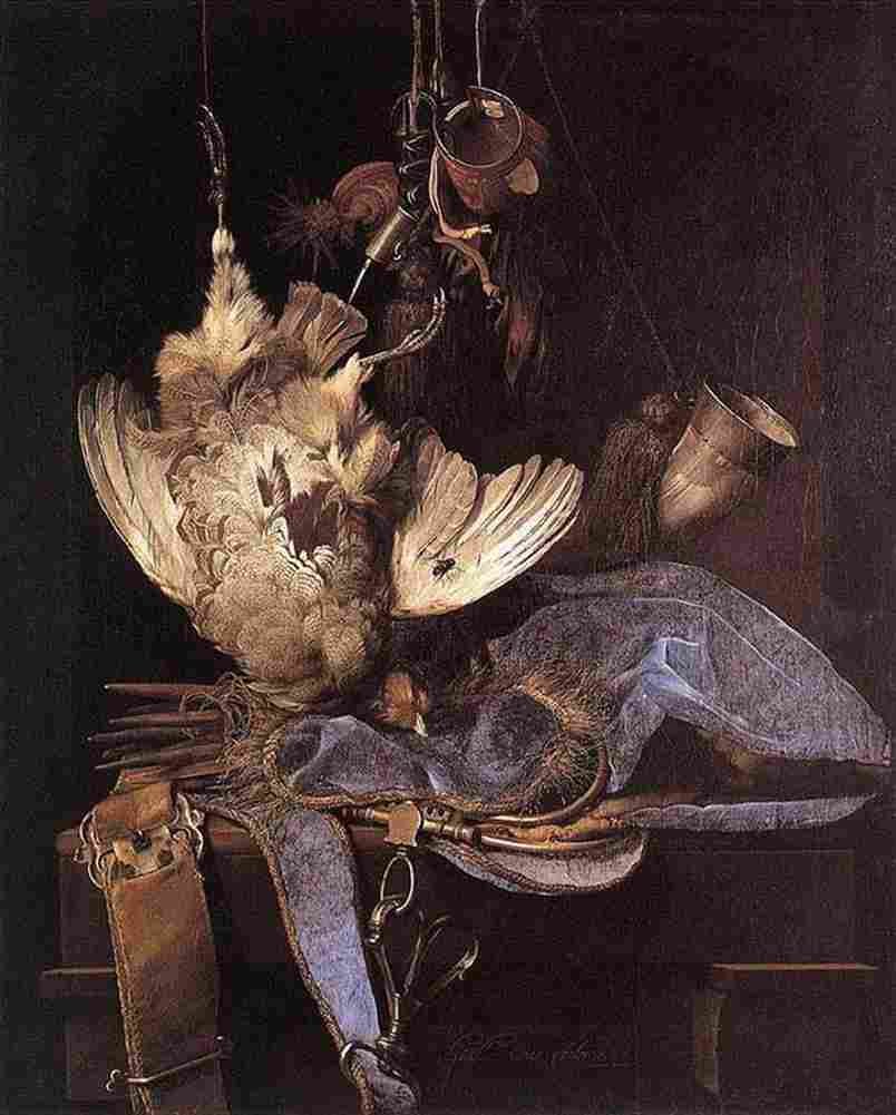 aelst Hunting Equipment and Dead Birds Art A4 Photo Print