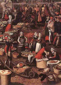 aer Market Scene b Art A4 Photo Print