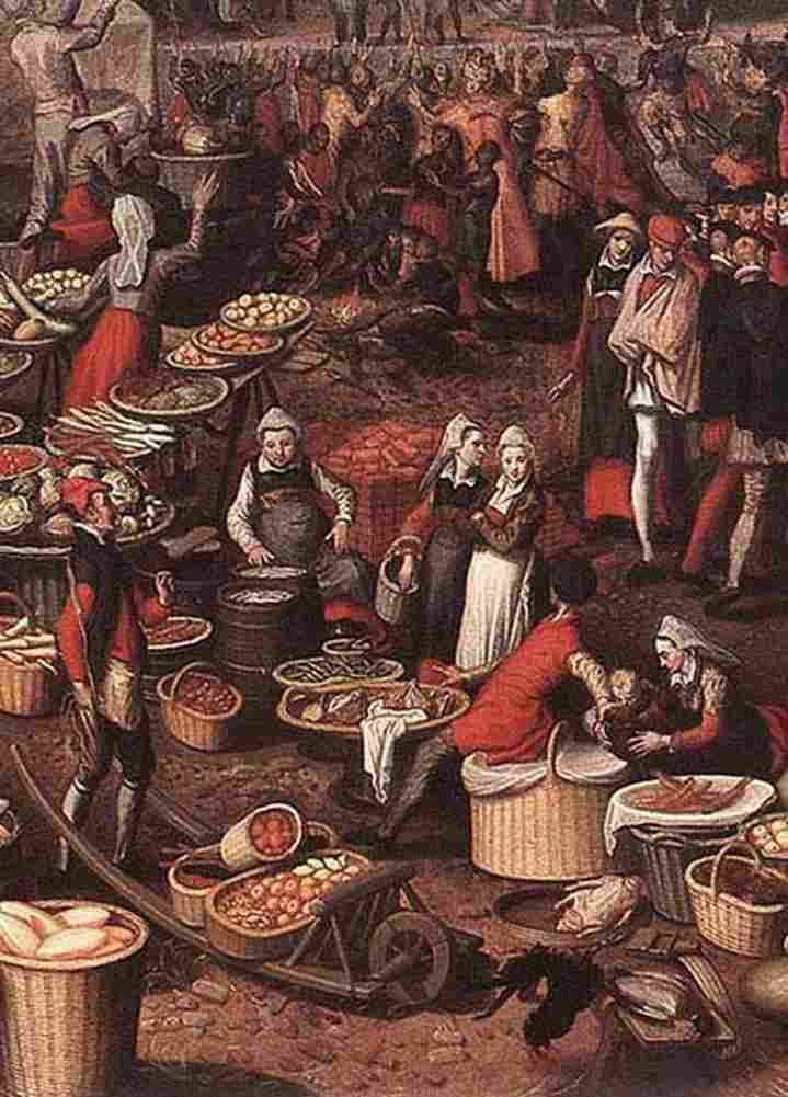 aer Market Scene b Art A4 Photo Print