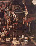 aer Market Scene c Art A4 Photo Print