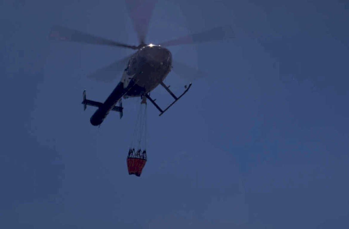 aerial firefighting helicopter 1980s 1990s A4 Photo Print