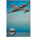affiche anonyme klm vers 1950 2 Advert A4 Photo Print